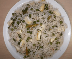 matar paneer pulao recipe